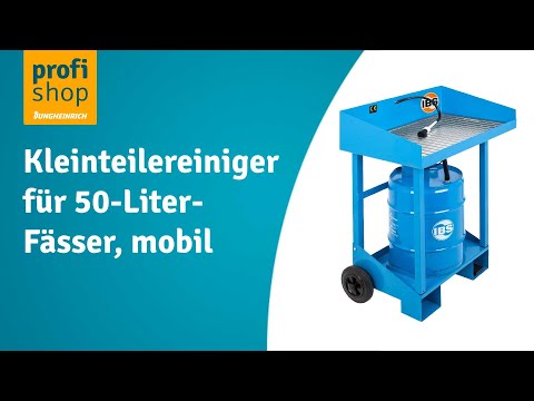 Kleinteilereiniger für 50-Liter-Fässer, mobil, Stahlblech, inkl. 50 l Spezialreiniger