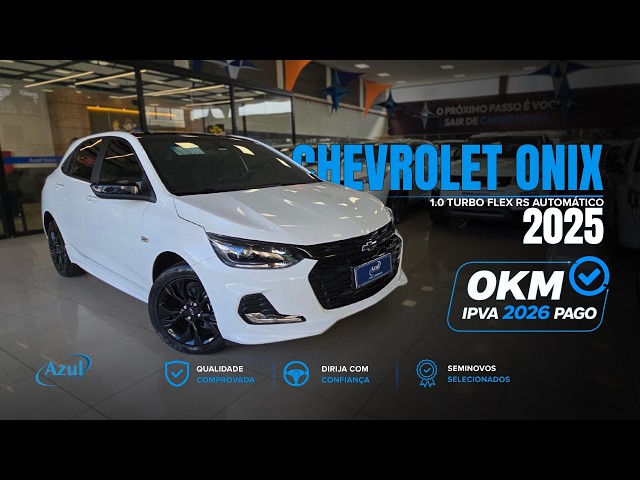 Vídeo CHEVROLET ONIX 1.0 TURBO FLEX RS AUTOMÁTICO