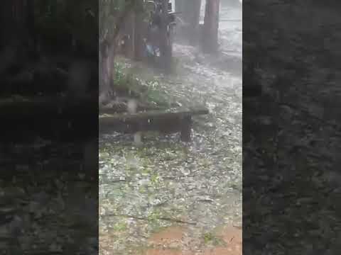 Chuva de granizo em Ervália Minas Gerais