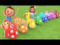 Learn Colors With Soccer Ball Animal Cutouts Golf Fun Learning Preschool Kids Educational