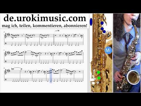 Saxophon Lernen (Alt) The Pink Panther - Theme Song Tabulatur Teil#2 um-i995