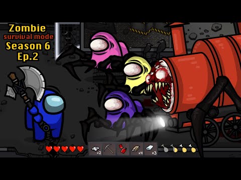 New Crewmate vs Choo Choo Charles Zombie 🛠 Survival Mode Among Us Ep 2 - Animation