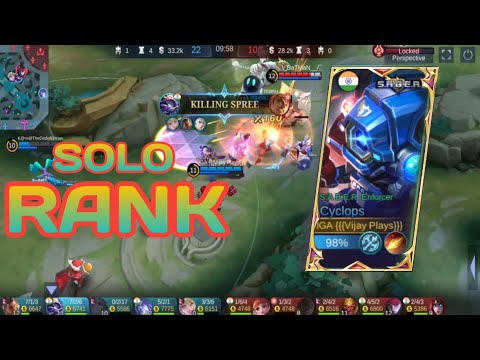 Mlbb cyclops solo rank MVP GAMEPLAY