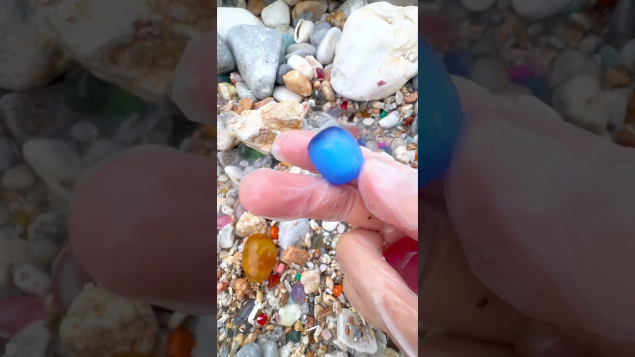 The Hidden Truth Behind "Pre-Cut" Beach Gems #beach #crystals #oceanpearl #satisfying