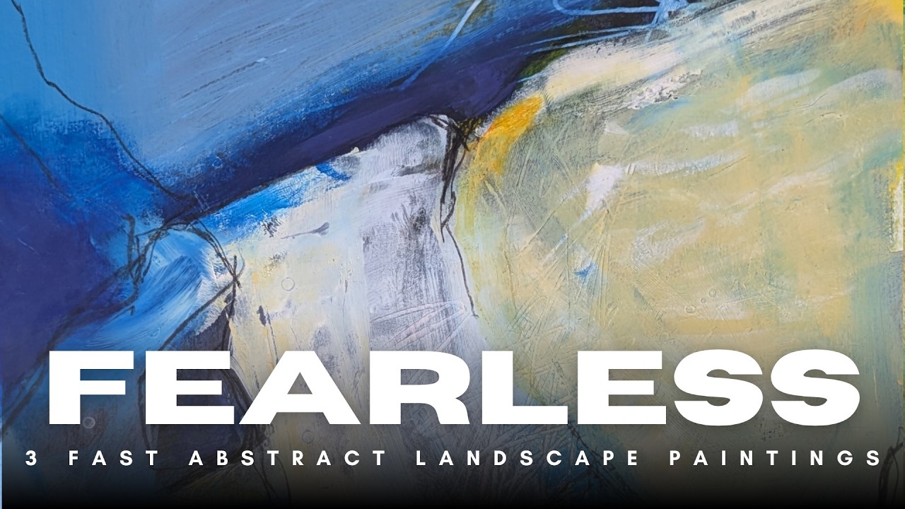 3 Fast & Fearless Abstract Landscape Paintings | Same Colors, Totally Different Vibes