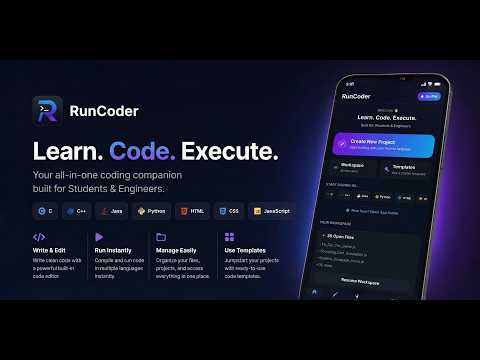 RunCoder C, C++, Java, Python video thumbnail
