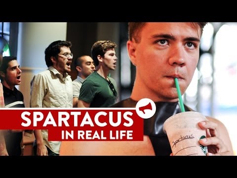 "I Am Spartacus!" Starbucks Prank - Movies In Real Life (Ep 9)