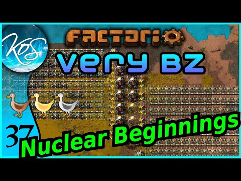 Factorio Very BZ 37 - BUILDING THE NUCLEAR POWER PLANT, Let's Play, Walkthrough, Tutorial
