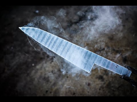 Frozen knife from stainless steel