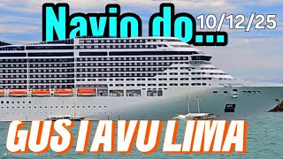 Navio GUSTAVO LIMA MSC PREZIOSA 10/12/25  Santos Rio Janeiro @cruzeiros2025 Angra dos Reis tematico