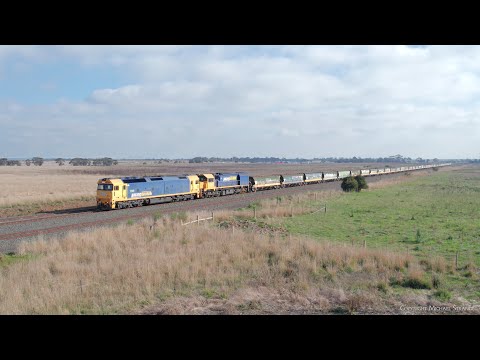 7734V Pacific National Grain Train With VHAF Hoppers (22/5/2022) - PoathTV Australian Railways