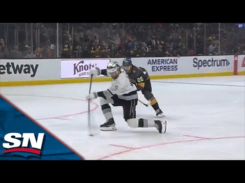 Adrian Kempe Slaps One Past Laurent Brossoit After Fortunate Bounce Off End Boards