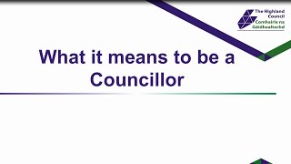 What it means to be a councillor