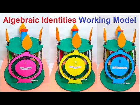 algebraic formulas maths working model 3d TLM maths project howtofunda DIY craftpiller