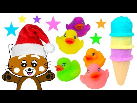 Pukkins lek och lär dig färger - Ankan ändrar färg - Lek med oss roligt barnprogram