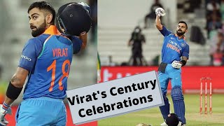 How Virat Kohli celebrates after scoring a century