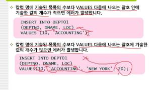 28강 oracle 11g SQL table insert, update, delete DML(오라클 DML)