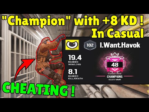 When a " Champion " with +8 KD Plays Casual - Rainbow Six Siege