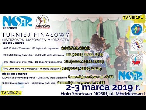 tv.nsk.pl 2019-03-02 UMKS MOS Wola Warszawa - KS Metro Warszawa - transmisja na żywo cz1z2