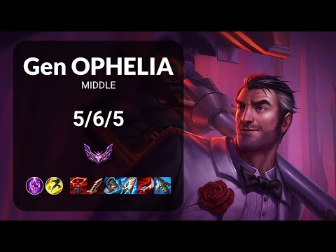 Gen Ophelia Jayce vs Neeko MIDDLE - KR MASTER Patch 13.14