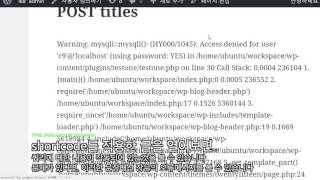 워드프레스플러그인만들기3 DATABASE 연동