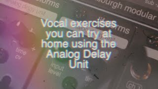 Video thumbnail for Pittsburgh Modular Analog Delay Unit Vocal Exercises by Pittsburgh Modular Synthesizers