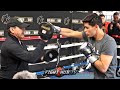 RYAN GARCIA FLASHING SPEED & POWER DURING MITT WORK WITH DAD IN FULL MITT WORKOUT