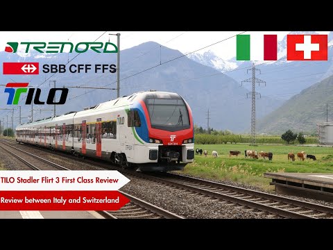 TILO STADLER FLIRT 3: Italy - Switzerland international regional train - Milan-Lugano Review