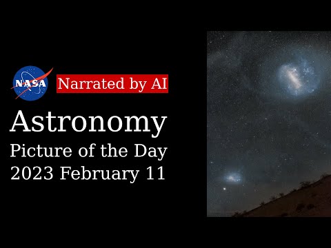 APOD: 2023-02-11 - Magellanic Clouds over Chile (Narrated by Emma)