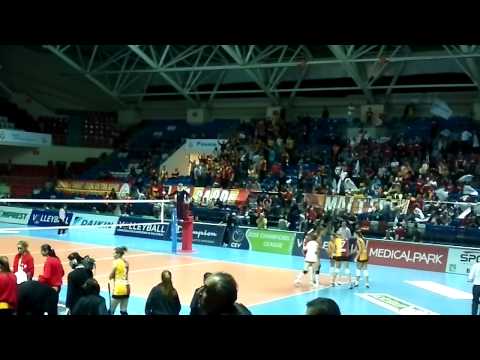 Eleonora Lo Bianco and Simona Gioli play for Galatasaray in 2013 CEV Champions League