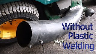 The best way to repair a broken riding lawnmower bagger chute seam!