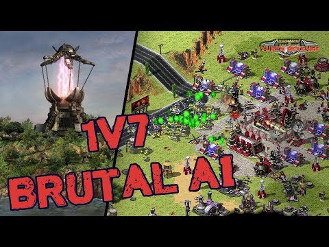 Yuri's Revenge - Allied/Soviet/Yuri Combined - 1v7 BRUTAL AI