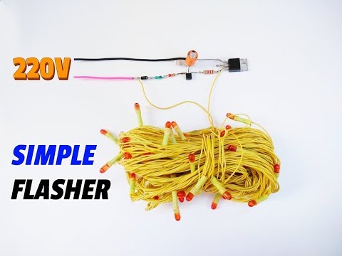How To Make Simple Flasher Using Transistor For Electric Bulb,Light,LED..Simple Flasher Circuit.. Video