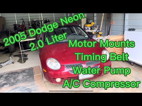 2000 - 2005 Dodge Neon Motor Mount, Timing Belt, Water Pump, A/C Compressor Removal Replace Repair