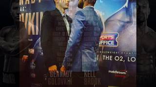Gennady Golovkin looks nervous face to face with Kell Brook