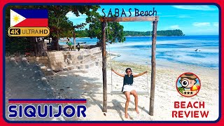 Sabas Beach Siquijor Philippines 🇵🇭 (Quiet & Peaceful beach👌) 4k Walking Tour / 
