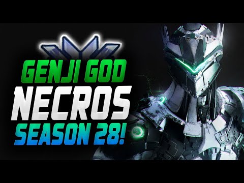 Necros Genji One Trick - 34 elims! Overwatch Season 28 Top 500