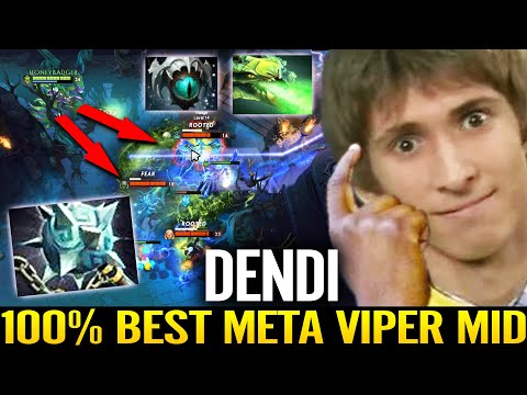 Dendi Best Meta MID 100% Outplay Invoker! VIPER Gleipnir + Eyes Skadi Max Slow 7.29 Dota 2 Pro Guide