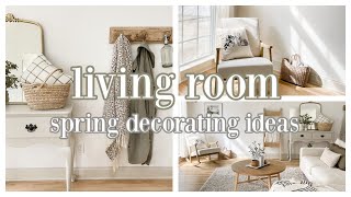LIVING ROOM DECORATE WITH ME | SPRING HOME DECOR HAUL 2022 | SPRING DECORATING IDEAS