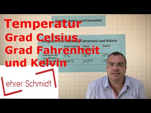 Grad Celsius - Grad Fahrenheit und  Kelvin | Temperatur | Physik | Lehrerschmidt