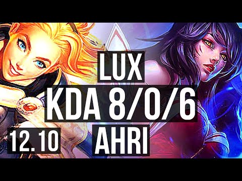 LUX vs AHRI (MID) | 8/0/6, 1.7M mastery, Legendary | KR Diamond | 12.10
