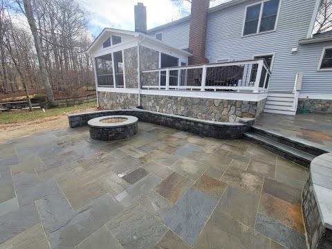 Outdoor Oasis: Screen Room, Fireplace, Patio and Massive Egress Walkout Build in Fairfax Station, VA (video)
