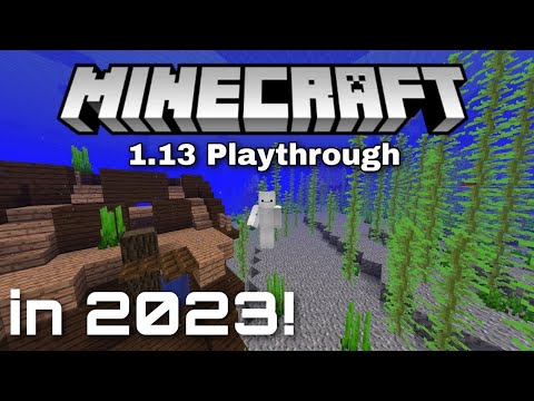 Beating Minecraft 1.13 in 2023 (Playthrough)