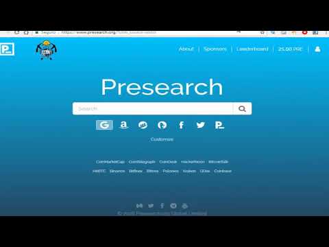 presearch  ganhe 25 tokens Gratis no cadastro   Listada na