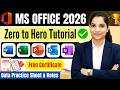 MS Office Zero To Hero Tutorial 2026 Word Excel PowerPoint Outlook OneNote