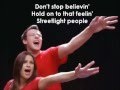 Glee - Don't Stop Believing (Lyrics)