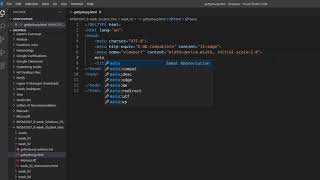Create new HTML files in Visual Studio Code