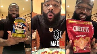 Adrien Broner Claps K. Michelle While Cooking "JailHouse Grande" On IG Live! 👏