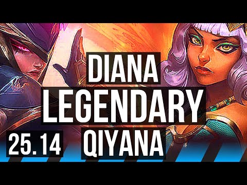 DIANA vs QIYANA (MID) | Legendary, 11/3/8 | EUW Diamond | 25.14