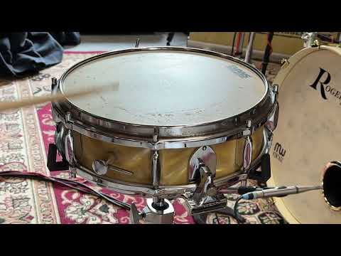 Sonor Teardrop D422 D421 Snare 14" x 4,5" 6-ply Gold Satin Flame Vintage Mid 60s image 23